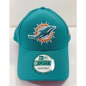 Miami Dolphins New Era 9FIFTY NFL Adjustable Strapback Hat Cap Aqua